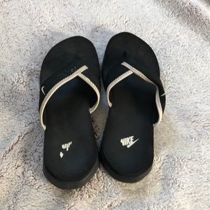 Black flip-flops